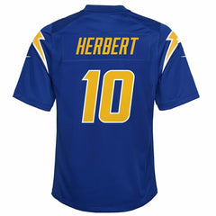 Justin Herbert #10 Los Angeles Chargers Color Rush Football NFL Jersey Blue (YOUTH) Taass US