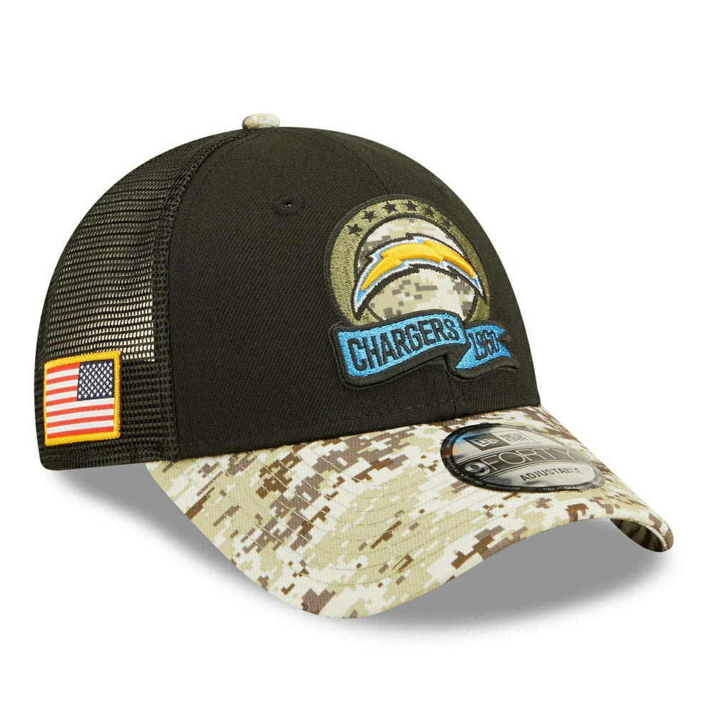 Los Angeles Chargers 2022 NFL On-Field Salute to Service New Era 9FORTY Cap Fashion