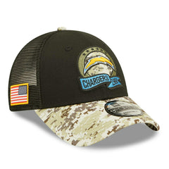 Los Angeles Chargers 2022 NFL On-Field Salute to Service New Era 9FORTY Cap Fashion