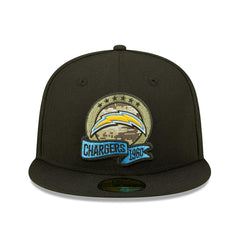 Los Angeles Chargers 2022 NFL On-Field Salute to Service New Era 59FIFTY Fitted Cap Lifestyle