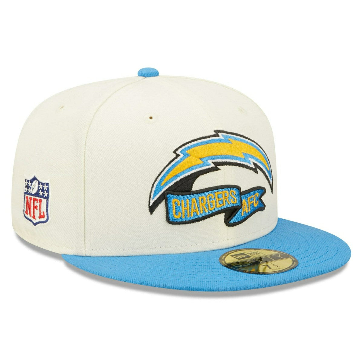 Los Angeles Chargers Traditional On-Field 2022 NFL Sideline New Era 59FIFTY Cap Taass sale