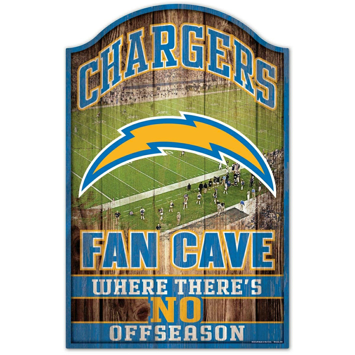 Los Angeles Chargers WinCraft NFL Fan Cave Wood Sign Classic