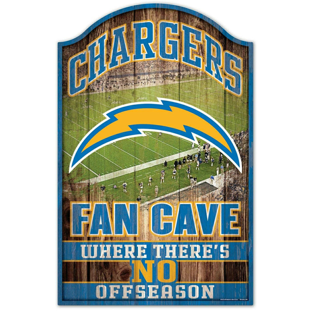 Los Angeles Chargers WinCraft NFL Fan Cave Wood Sign Classic