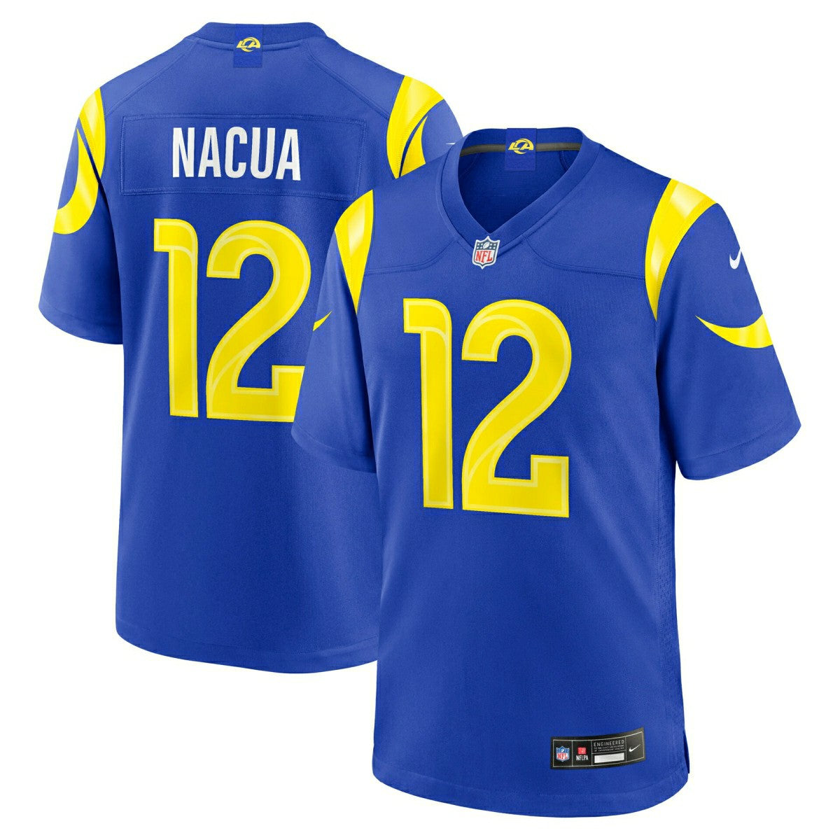 Puka Nacua #12 Los Angeles Rams 2026 Game NFL Jersey Blue Lifestyle