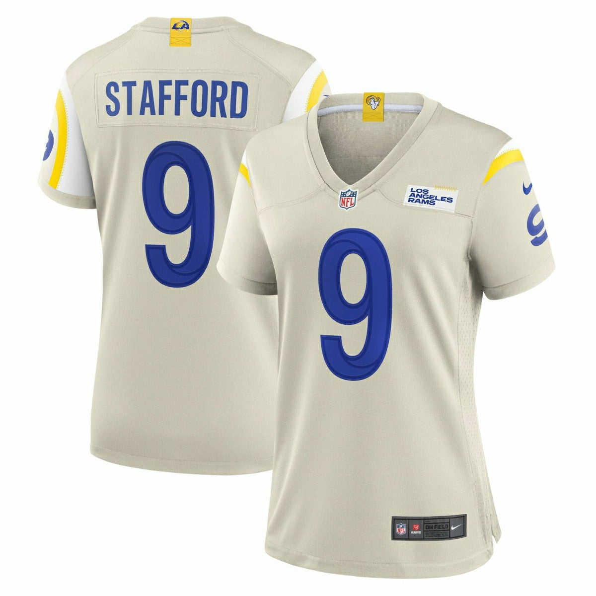 Matthew Stafford #9 Los Angeles Rams Game NFL Jersey Bone (WOMEN'S) Taass sale