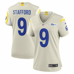 Matthew Stafford #9 Los Angeles Rams Game NFL Jersey Bone (WOMEN'S) Taass sale