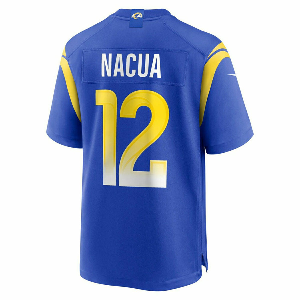 Puka Nacua #12 Los Angeles Rams Nike Game NFL Jersey Blue Taass sale