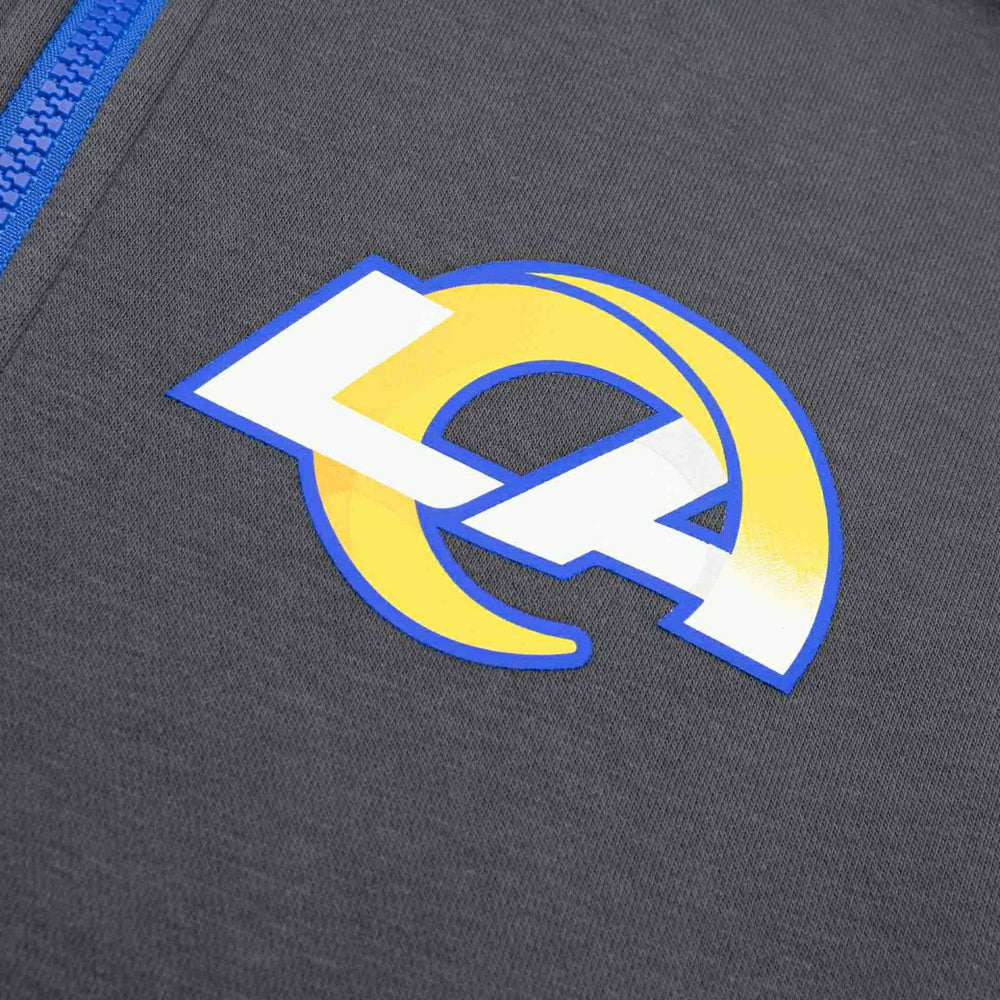 Los Angeles Rams Playbook NFL Full-Zip Fleece Hoodie Anthracite Lifestyle