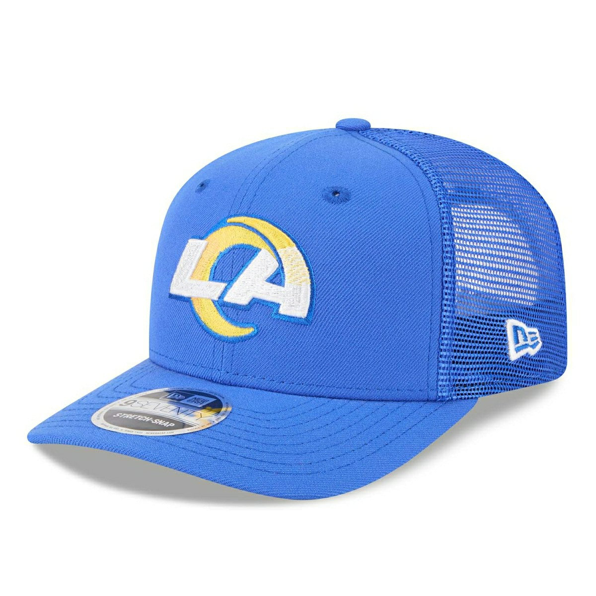 Los Angeles Rams New Era Stretch-Snap 9SEVENTY NFL Trucker Cap Blue Taass sale