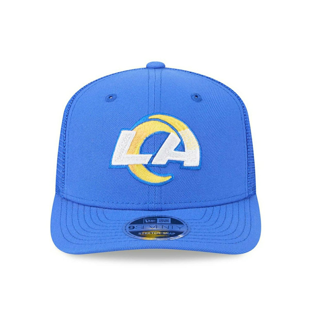 Los Angeles Rams New Era Stretch-Snap 9SEVENTY NFL Trucker Cap Blue Taass sale