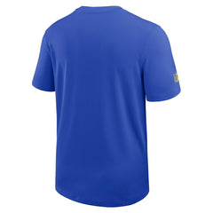 Los Angeles Rams 2025 NFL Sideline Nike Dri-FIT Coach UV Top Blue Taass US