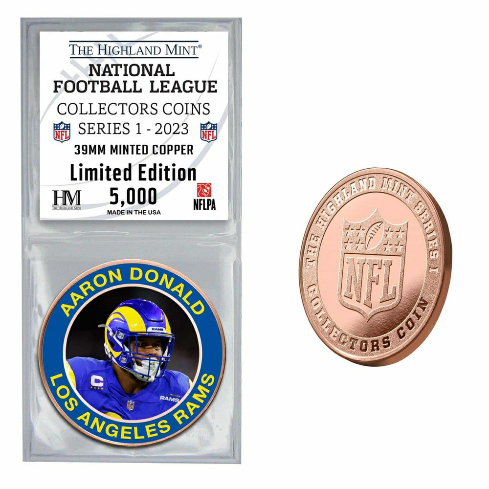 NFL Collectors Coins Series 1 Aaron Donald Los Angeles Rams Commemorative Coin Fashion