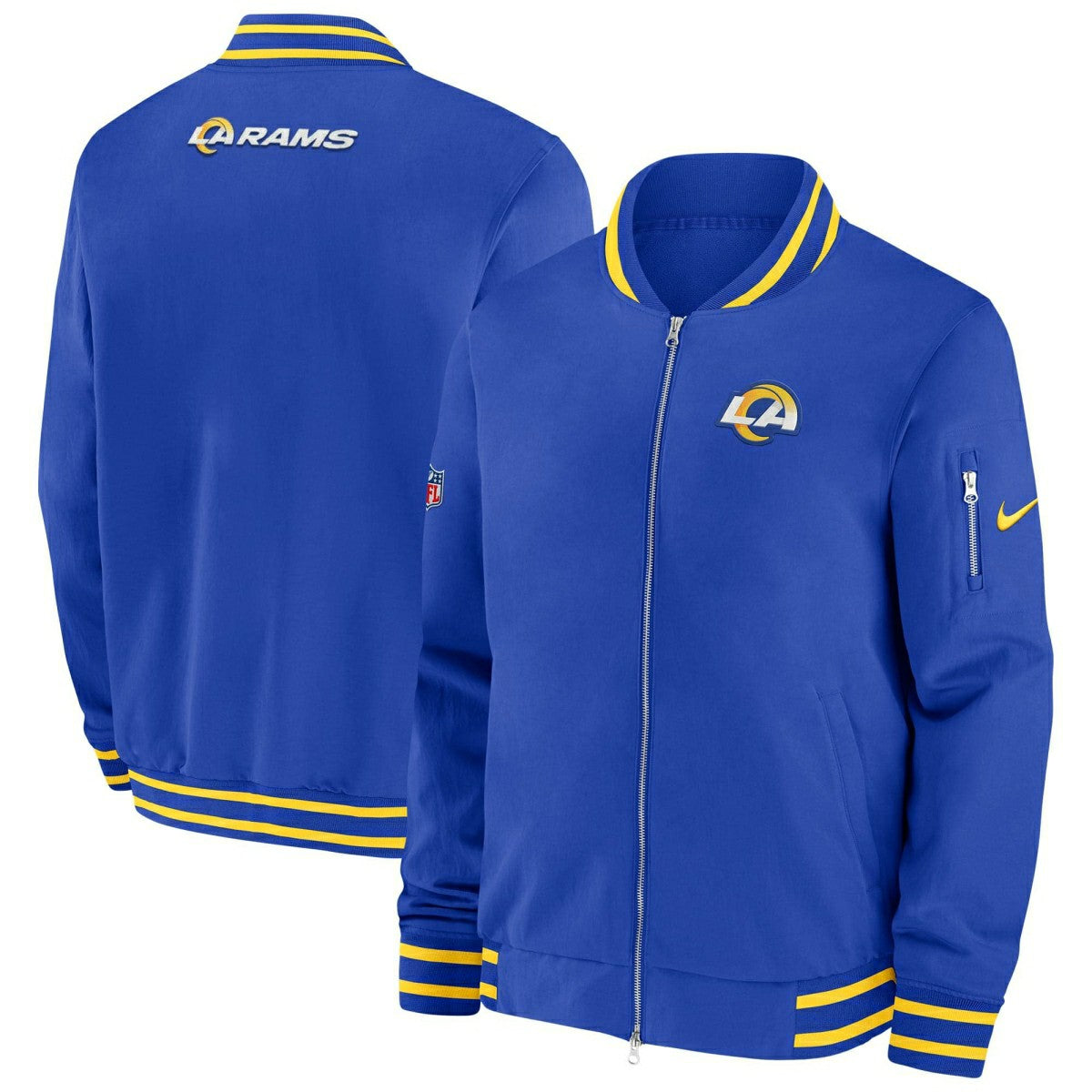 Los Angeles Rams NFL Sideline Nike Coach Bomber Jacket Lifestyle
