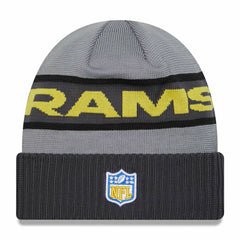 Los Angeles Rams 2023 NFL Sideline New Era Tech Knit Beanie Gray Taass sale