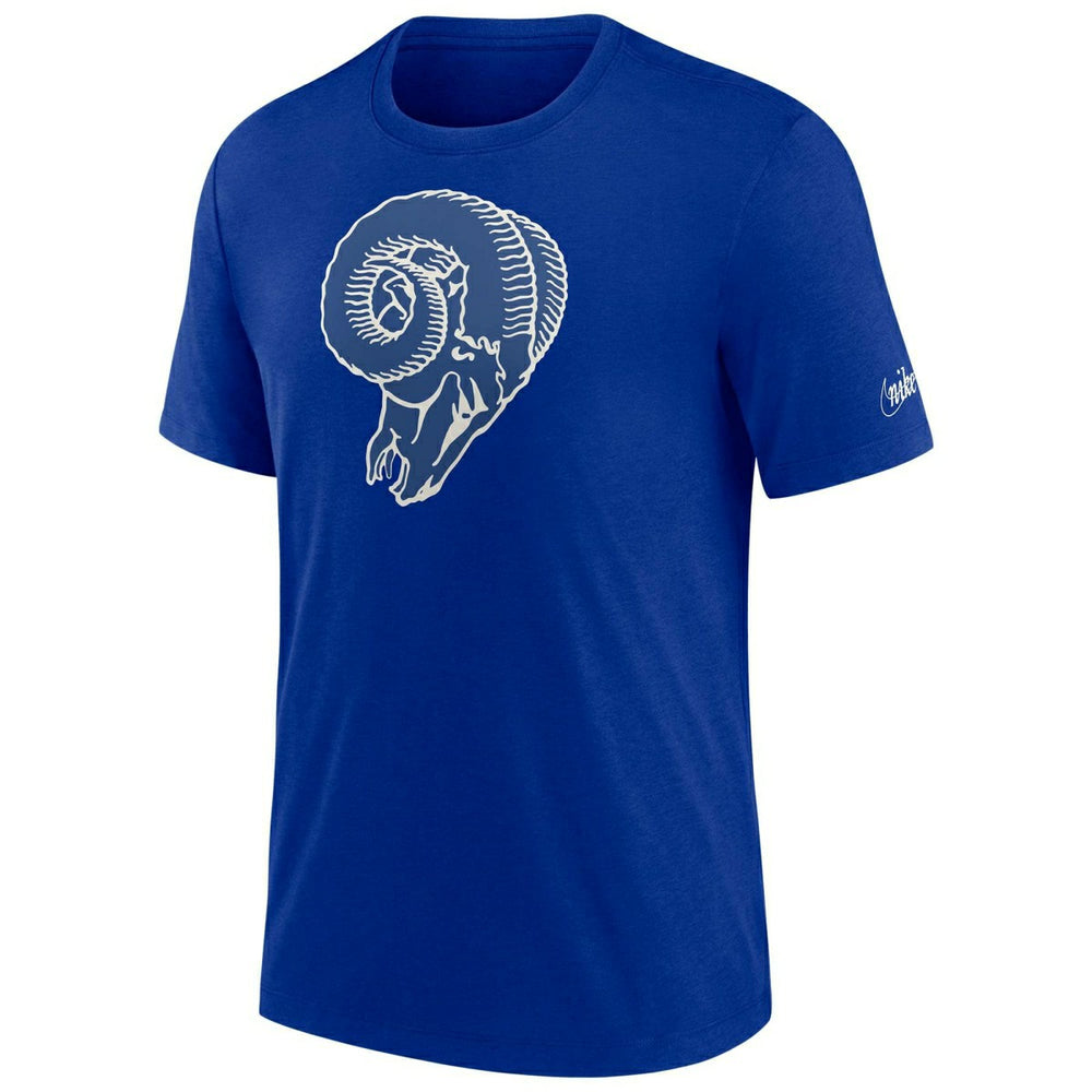Los Angeles Rams Rewind Logo Nike Tri-Blend NFL T-Shirt Blue Taass US