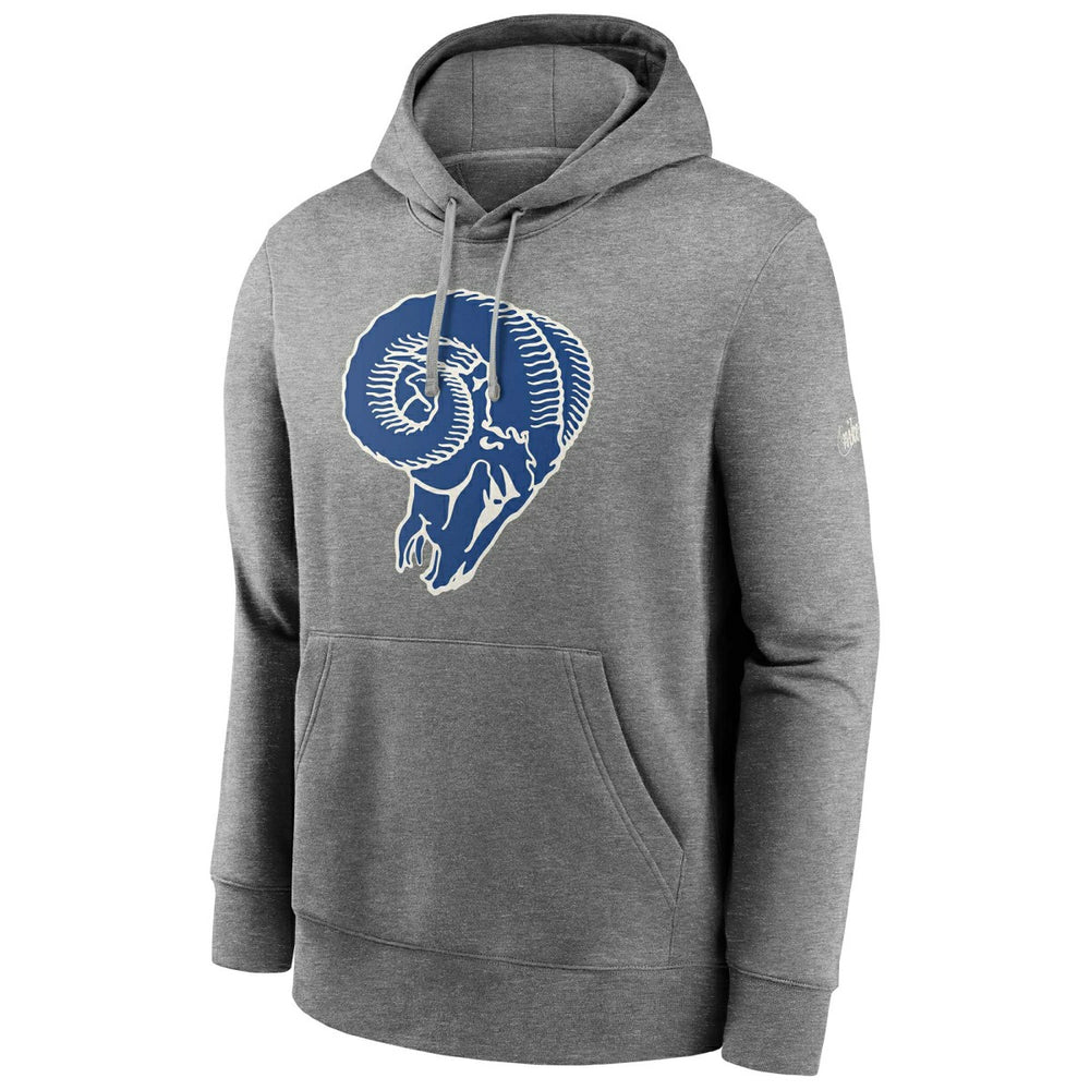 Los Angeles Rams Rewind Logo Nike Club NFL Hoodie Gray Classic