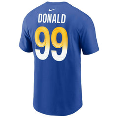 Aaron Donald #99 Los Angeles Rams Nike Player NFL T-Shirt Blue Taass for sale