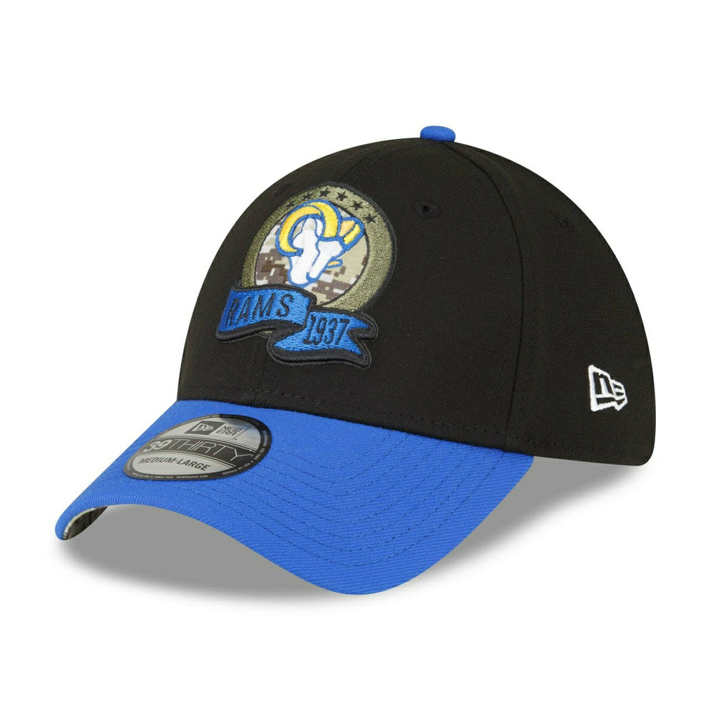 Los Angeles Rams 2022 NFL On-Field Salute to Service New Era 39THIRTY Flex Cap Taass sale