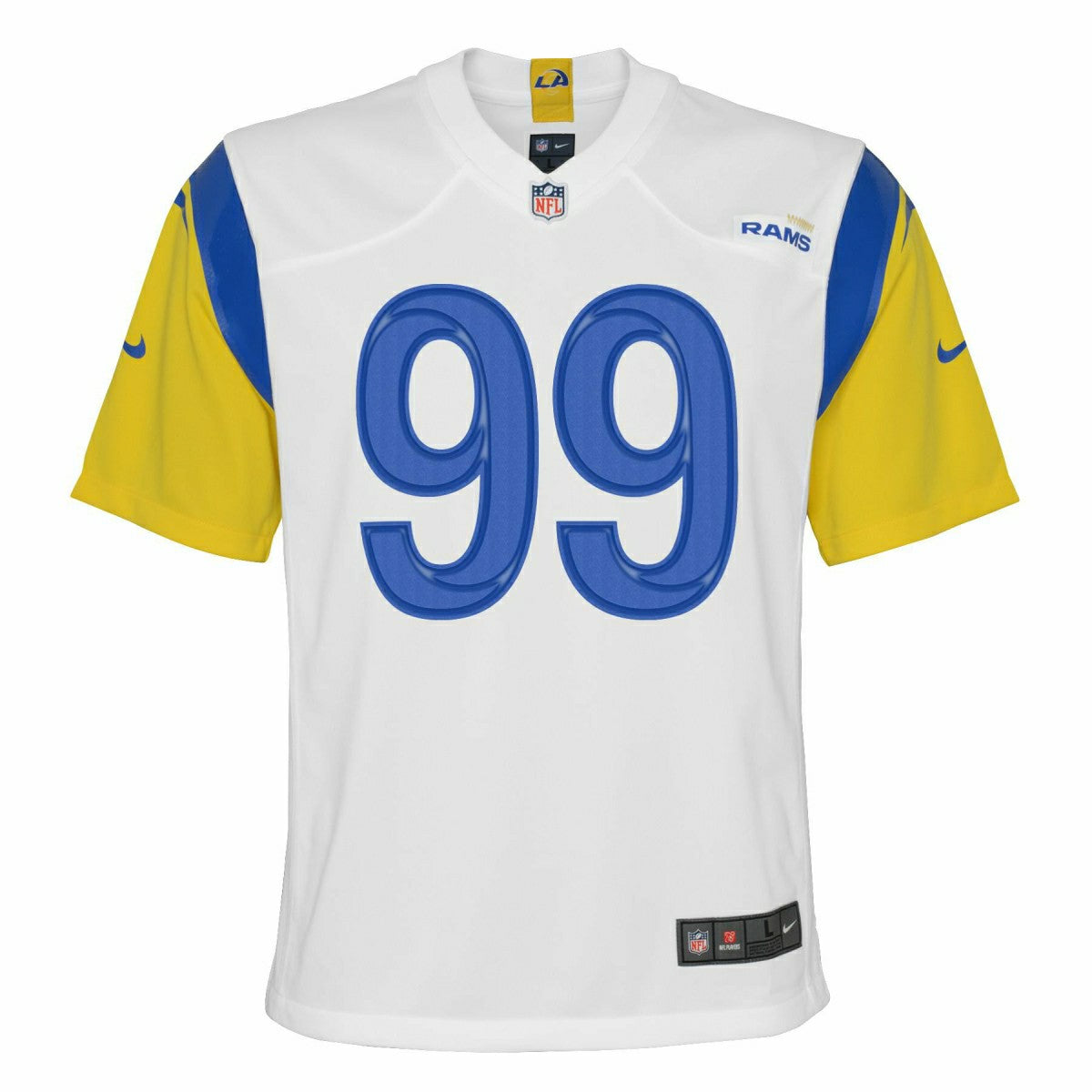 Aaron Donald #99 Los Angeles Rams Alternate Football NFL Jersey White (YOUTH) Taass for sale