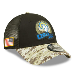 Los Angeles Rams 2022 NFL On-Field Salute to Service New Era 9FORTY Cap Taass US
