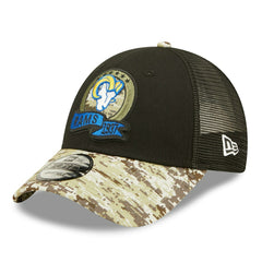 Los Angeles Rams 2022 NFL On-Field Salute to Service New Era 9FORTY Cap Taass US