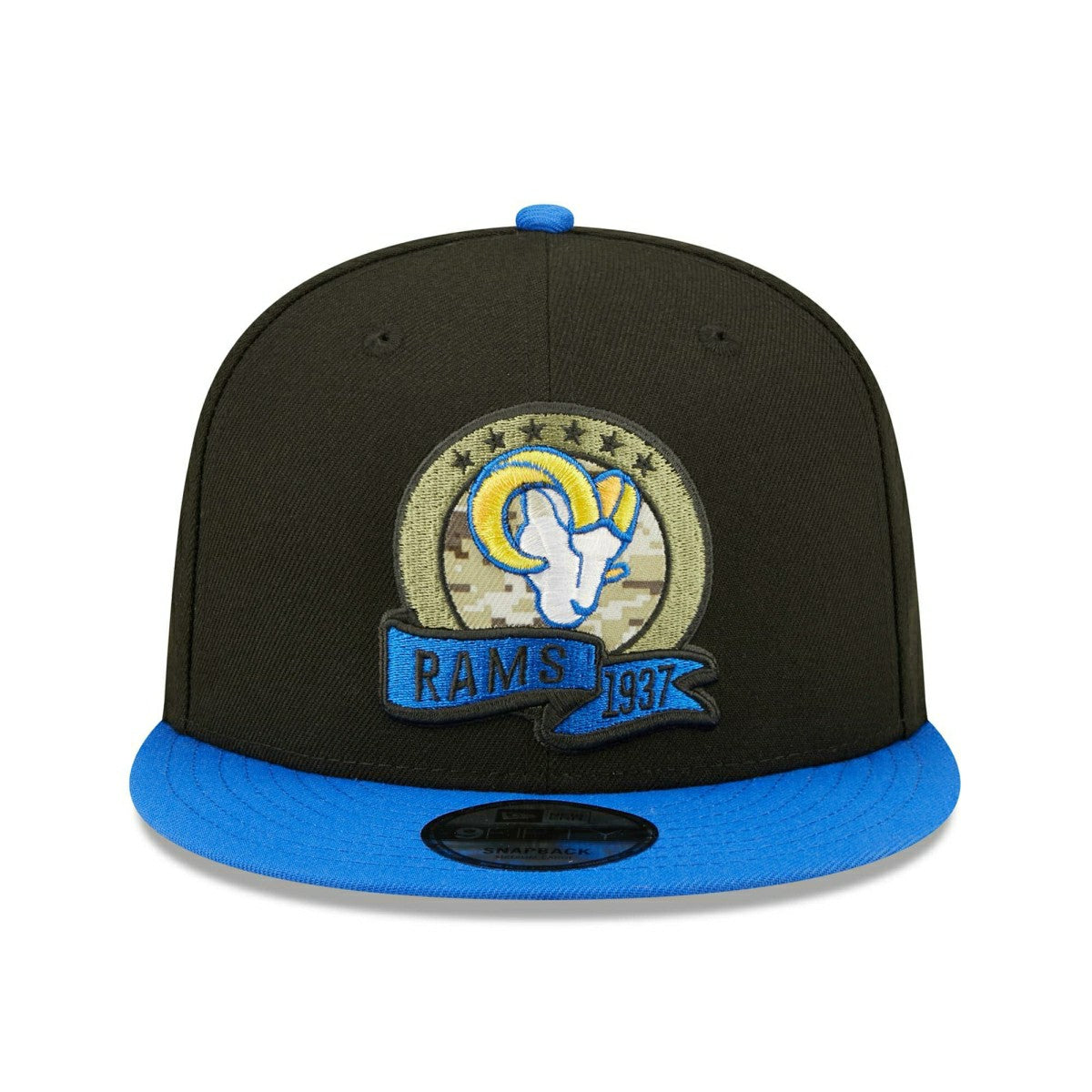 Los Angeles Rams 2022 NFL On-Field Salute to Service New Era 9FIFTY Snapback Cap Fashion