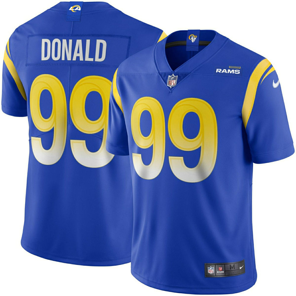 Aaron Donald #99 Los Angeles Rams Nike Vapor Limited NFL Jersey Blue Taass US