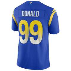 Aaron Donald #99 Los Angeles Rams Nike Vapor Limited NFL Jersey Blue Taass US
