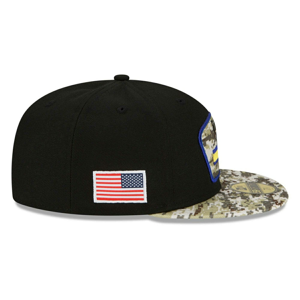 Los Angeles Rams 2021 NFL On-Field Salute to Service New Era 59FIFTY Fitted Cap Lifestyle