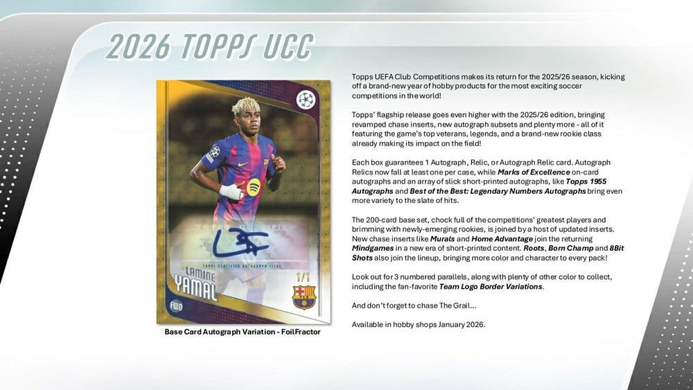 2025/26 Topps UEFA Club Competitions Football Hobby Box Taass for sale