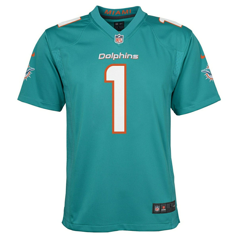 Tua Tagovailoa #1 Miami Dolphins Game NFL Jersey Aqua (YOUTH) Taass US