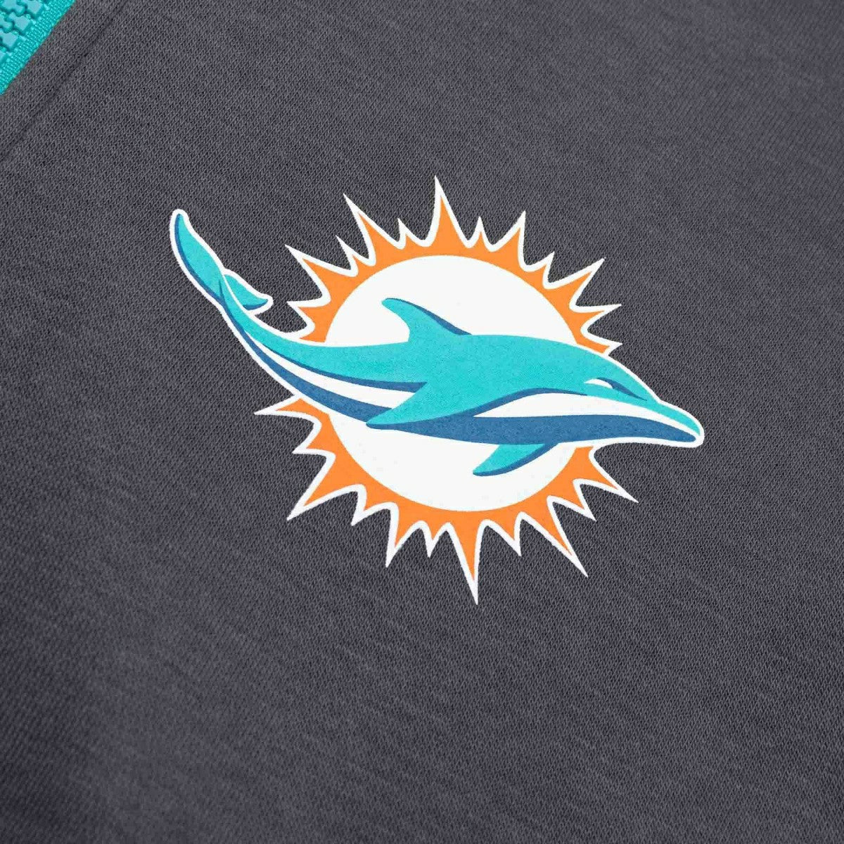 Miami Dolphins Playbook NFL Full-Zip Fleece Hoodie Anthracite Fashion