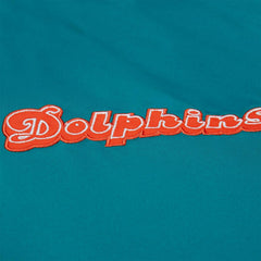 Miami Dolphins Throw it Back Heavyweight Satin NFL Jacket Aqua Classic