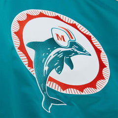 Miami Dolphins Throw it Back Heavyweight Satin NFL Jacket Aqua Classic