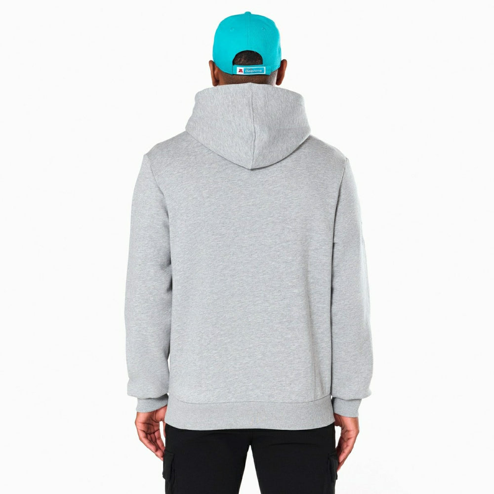 Miami Dolphins Logo Hoodie NFL Sweatshirt Grey Taass US