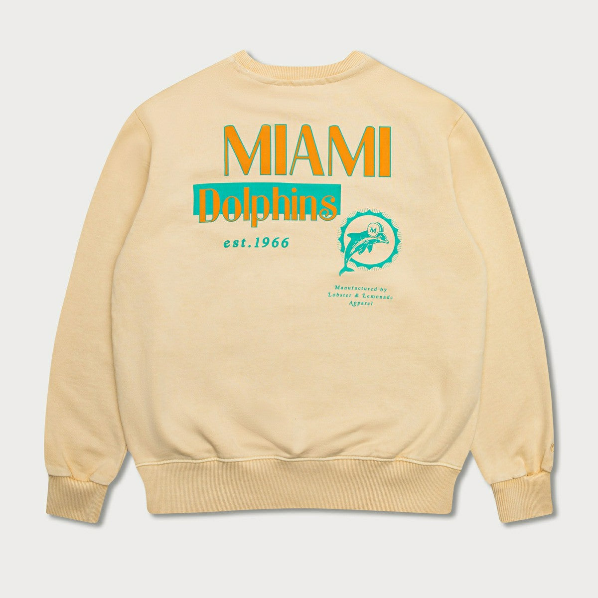 Miami Dolphins L&L '96 Classics NFL Crewneck Sweater Beige Classic