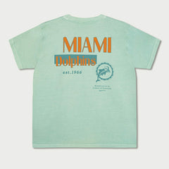 Miami Dolphins L&L '89 Classics NFL T-Shirt Mint Green Lifestyle