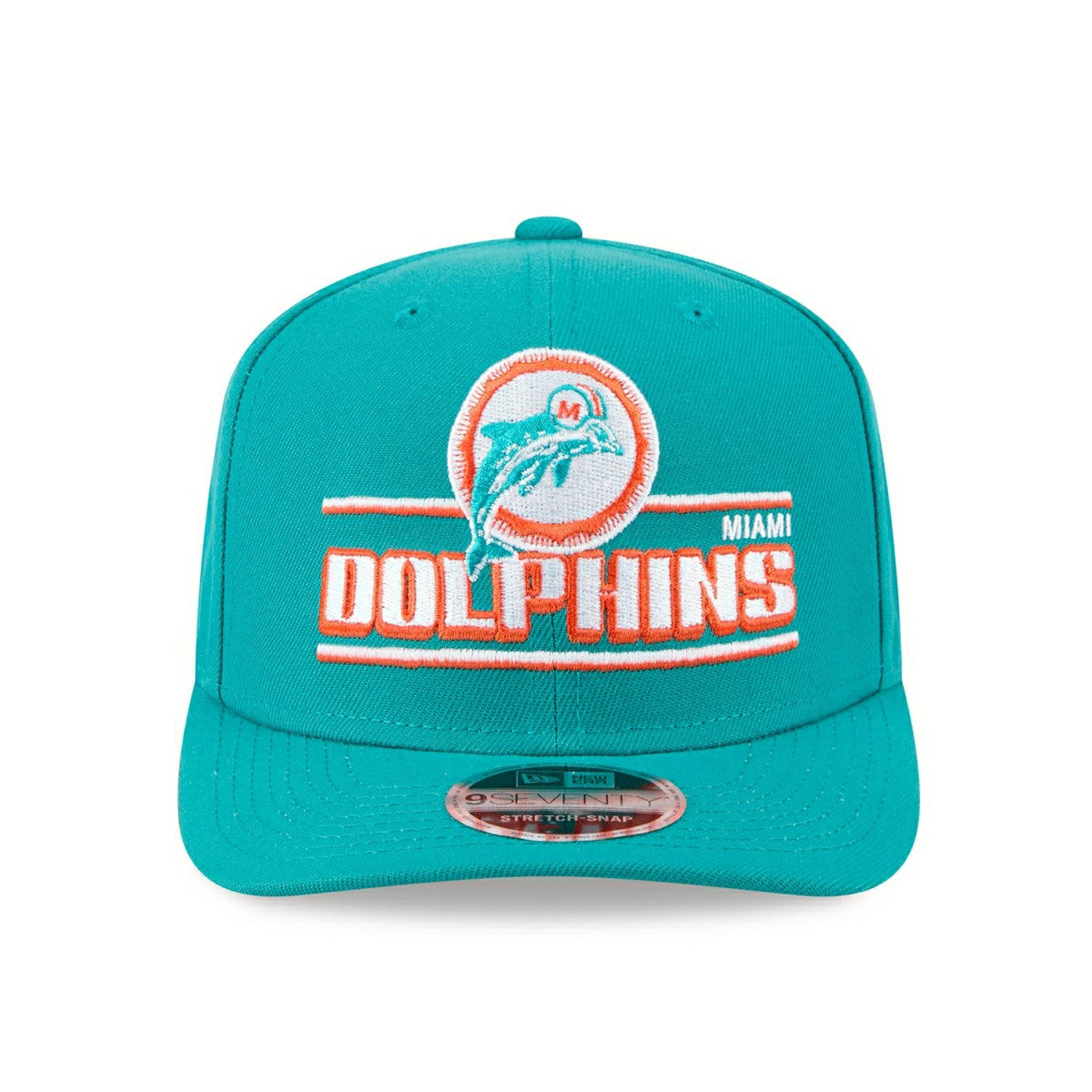Miami Dolphins Historic Logo NFL Stated 9SEVENTY Stretch-Snap Cap Aqua Taass US