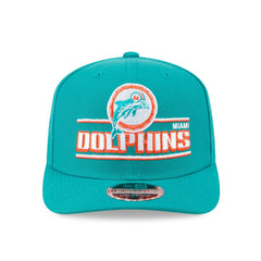 Miami Dolphins Historic Logo NFL Stated 9SEVENTY Stretch-Snap Cap Aqua Taass US