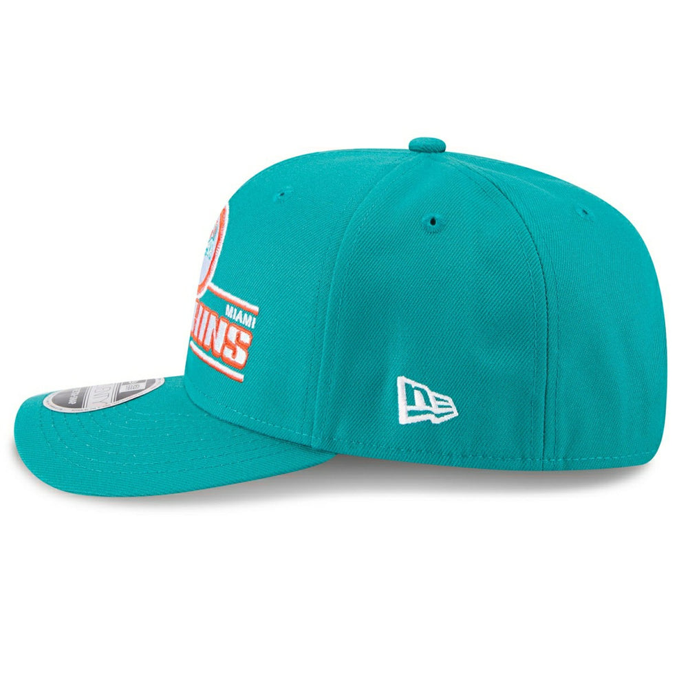 Miami Dolphins Historic Logo NFL Stated 9SEVENTY Stretch-Snap Cap Aqua Taass US