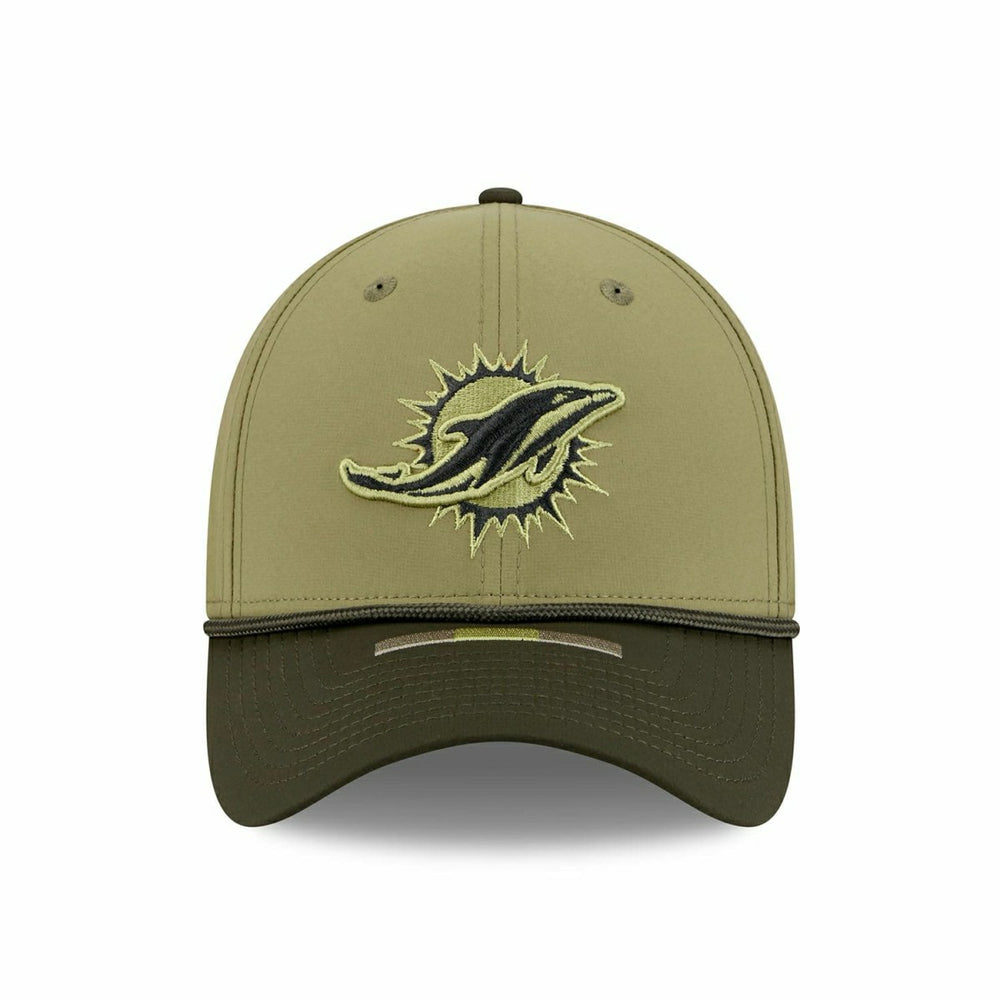 Miami Dolphins 2025 NFL Salute to Service 39THIRTY Flex Cap Olive Classic