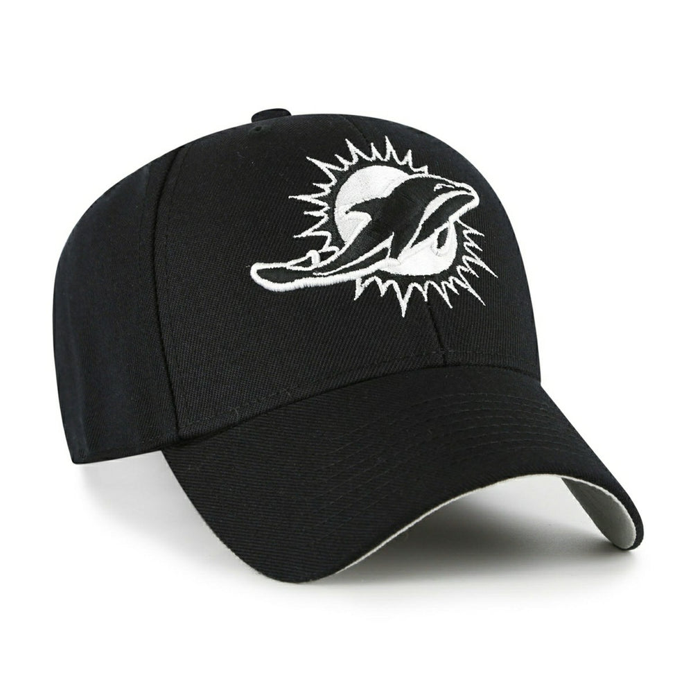 Miami Dolphins Black & White '47 MVP Adjustable NFL Cap Black Lifestyle