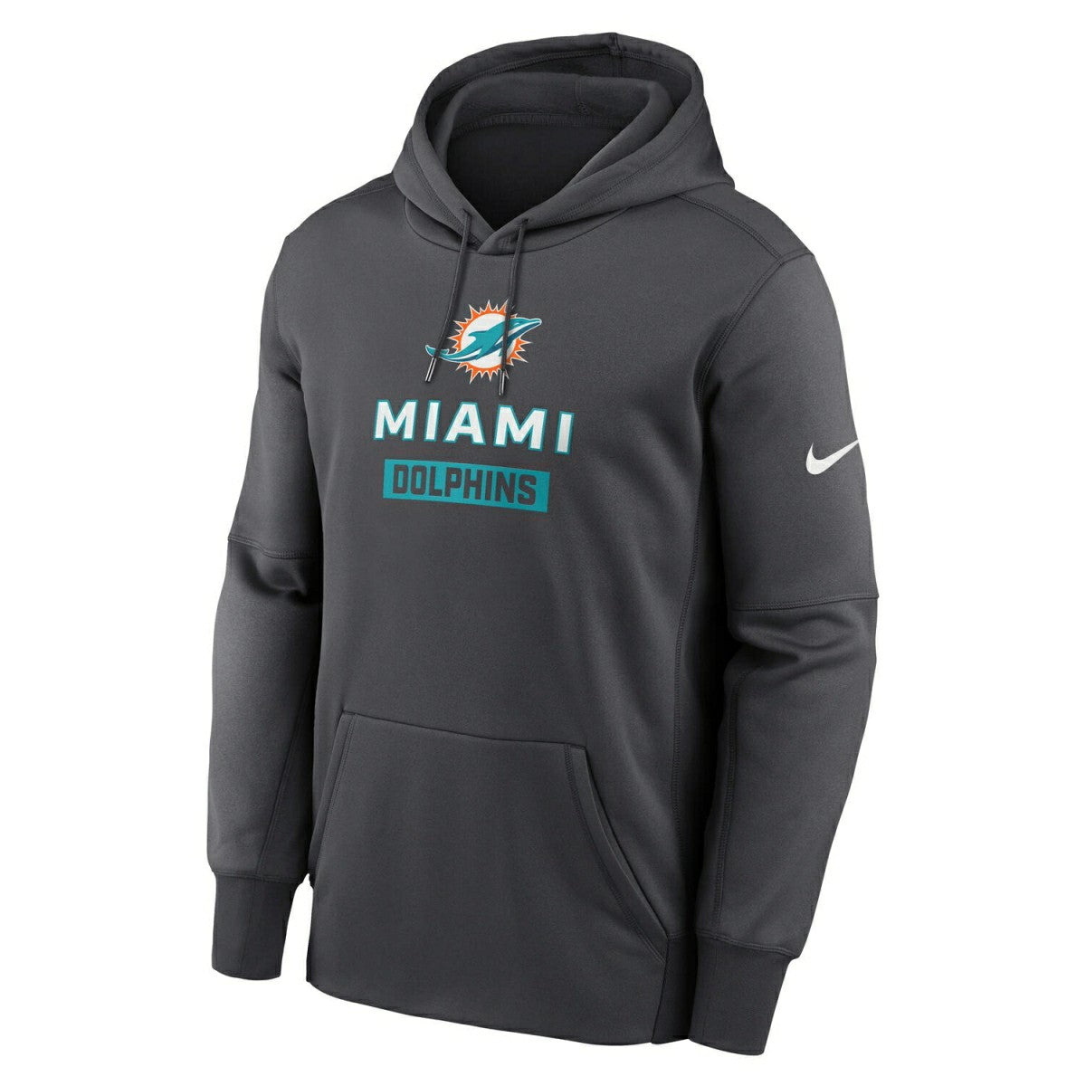Miami Dolphins Toss Sweep Therma-FIT NFL Hoodie Anthracite Taass US