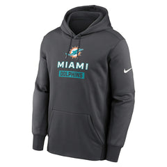 Miami Dolphins Toss Sweep Therma-FIT NFL Hoodie Anthracite Taass US