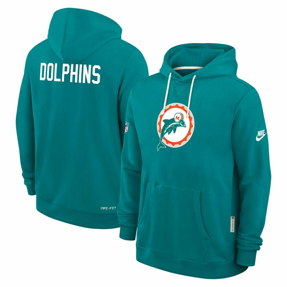 Miami Dolphins 2025 NFL Sideline Nike Vintage Alternate Hoodie Aqua Lifestyle