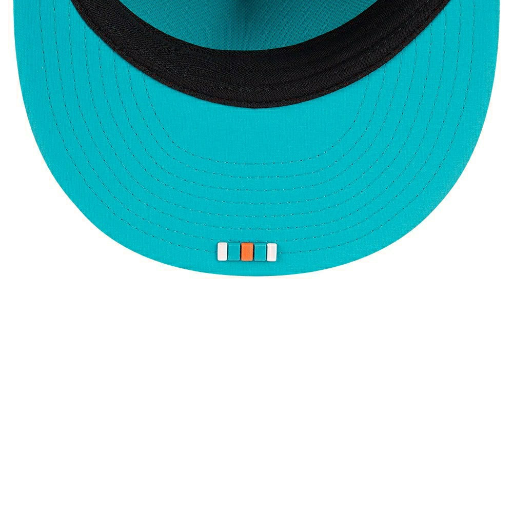 Miami Dolphins 2025 NFL On-Field Sideline 59FIFTY A-Frame Fitted Cap Aqua Taass for sale