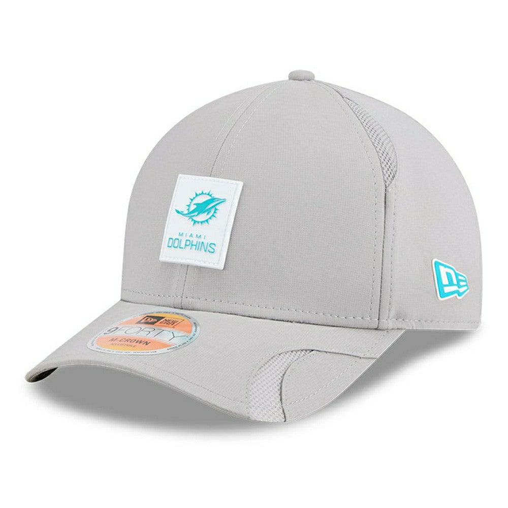 Miami Dolphins 2025 NFL On-Field Sideline 9FORTY M-Crown Cap CW Grau Fashion