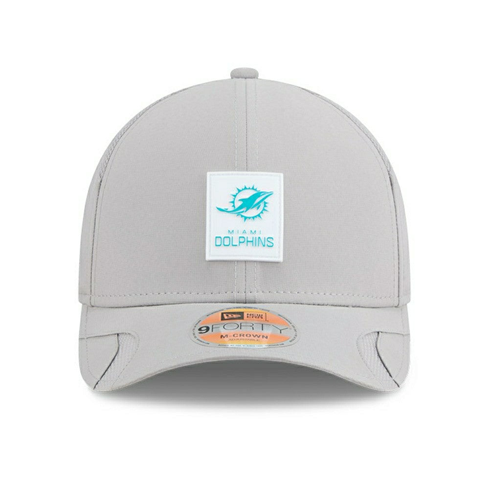 Miami Dolphins 2025 NFL On-Field Sideline 9FORTY M-Crown Cap CW Grau Fashion