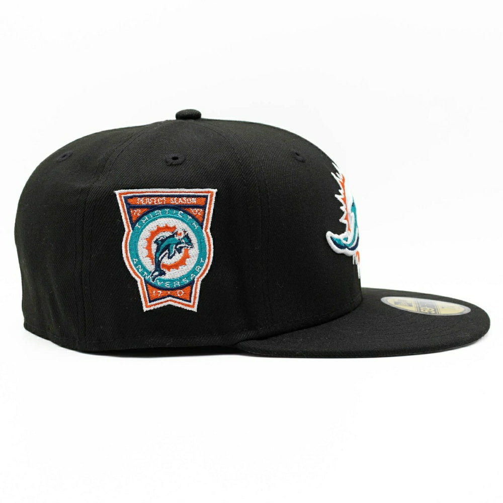 Miami Dolphins Perfect Season Anniversary 59FIFTY Fitted NFL Cap Black Taass for sale