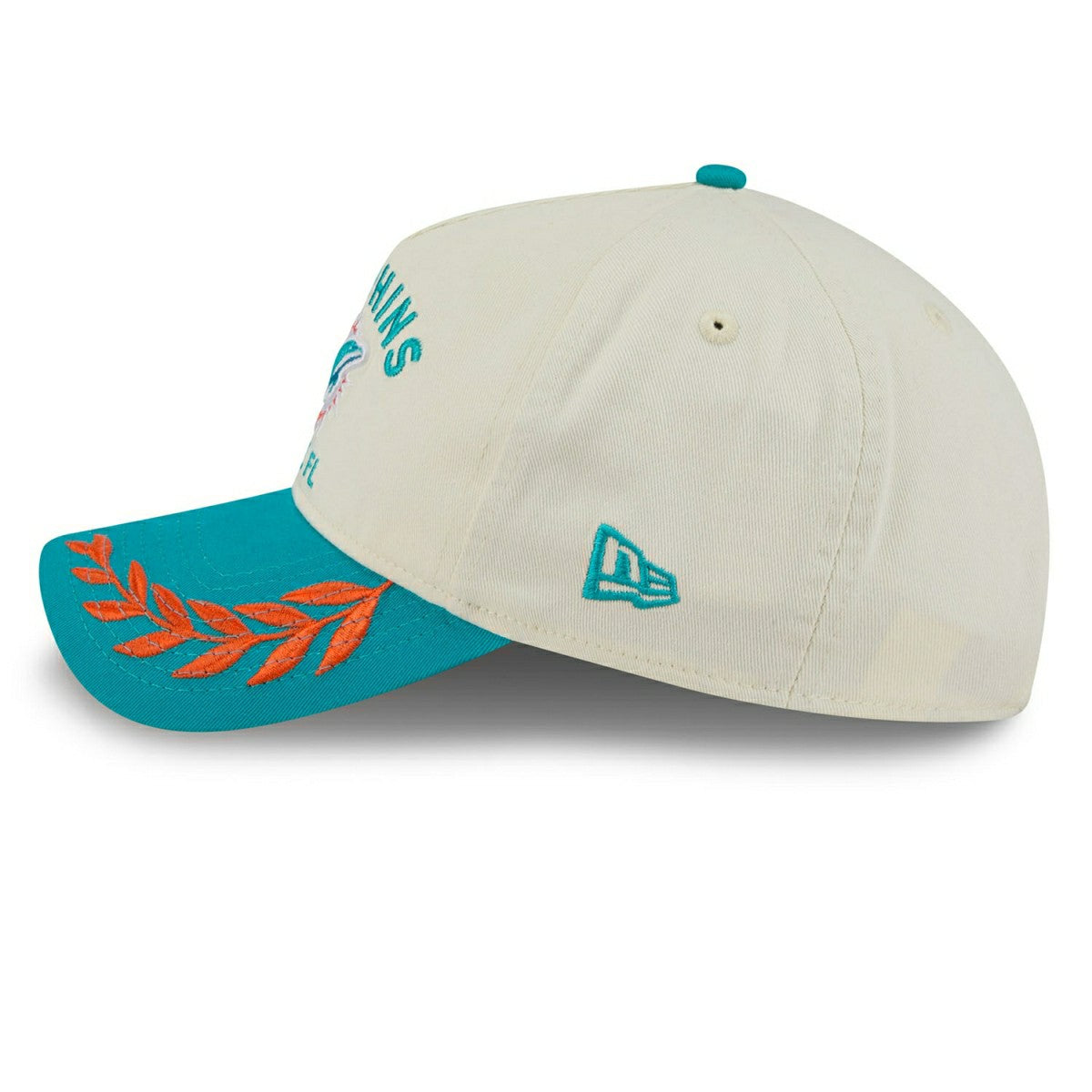 Miami Dolphins 2025 NFL Draft 9TWENTY A-Frame Adjustable Cap Cream Taass sale
